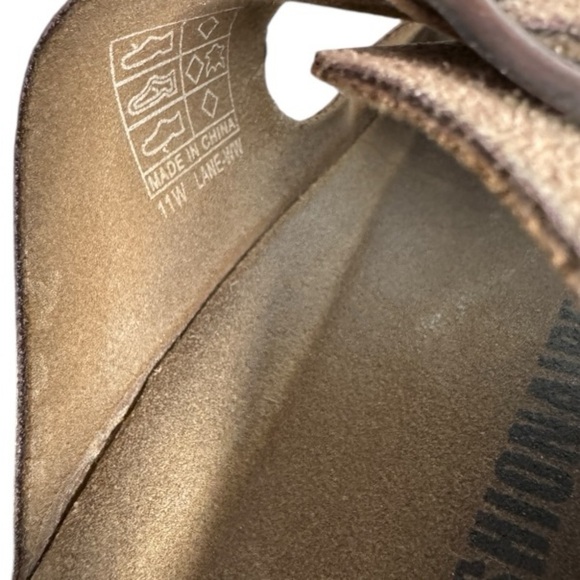 CUSHIONAIRE Lane Brown Cork Footbed Sandal Leather Insole Size 11W - Picture 9 of 9